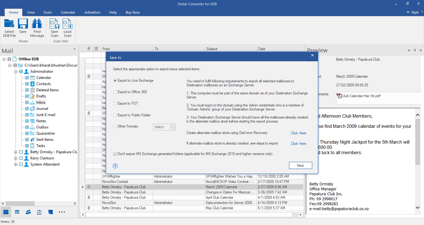 convert ost to pst powershell